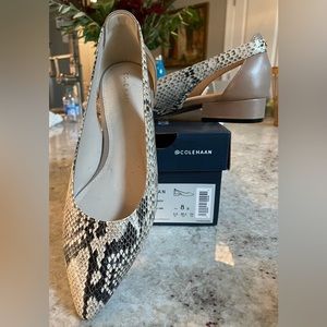 NEW Cole Haan women Marcy skimmer snakeskin never been worn